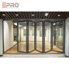 वाणिज्यिक भवनों के लिए पाउडर लेपित एल्यूमीनियम तह दरवाजे अनुकूलित आकार स्वचालित तह दरवाजा सुरक्षा तह करते हैं: