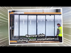 2 मिमी एल्यूमीनियम डबल ग्लेज़ेड प्रीमियम मौसम प्रतिरोधी स्लाइडिंग ग्लास दरवाजे 2.1 मीटर ऊंचाई