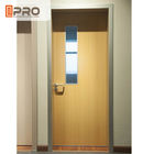 एमडीएफ सामग्री आधुनिक आंतरिक दरवाजे लकड़ी के रंग हैंडल और लॉक के साथ