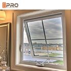 डबल टेम्पर्ड ग्लास पाउडर कोटिंग ट्रिपल शामियाना खिड़की फ्रेंच शामियाना खिड़की के साथ टिकाऊ शीर्ष लटका एल्यूमीनियम विंडोज: