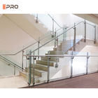 आधुनिक Plexiglass सीढ़ी धातु Balustrades हैंड्रिल लोहे के गिलास स्टील रेलिंग गढ़ा;