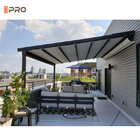 बड़े वापस लेने योग्य अनुकूलित सनशेड पेर्गोला वाणिज्यिक आउटडोर सौर छत पेर्गोला