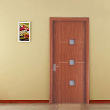 ग्लास इको-फ्रेंडली पेंट के साथ पीवीसी झिल्ली एमडीएफ फ्लश आंतरिक दरवाजा